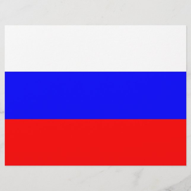 Letterhead com bandeira da Rússia (Frente)