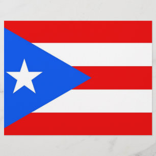 Letterhead com bandeira de Porto Rico, EUA