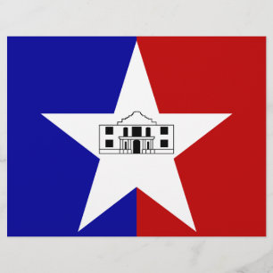 Letterhead com bandeira de San Antonio, EUA