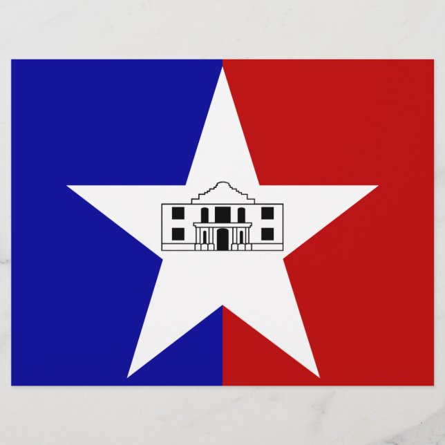 Letterhead com bandeira de San Antonio, EUA (Frente)