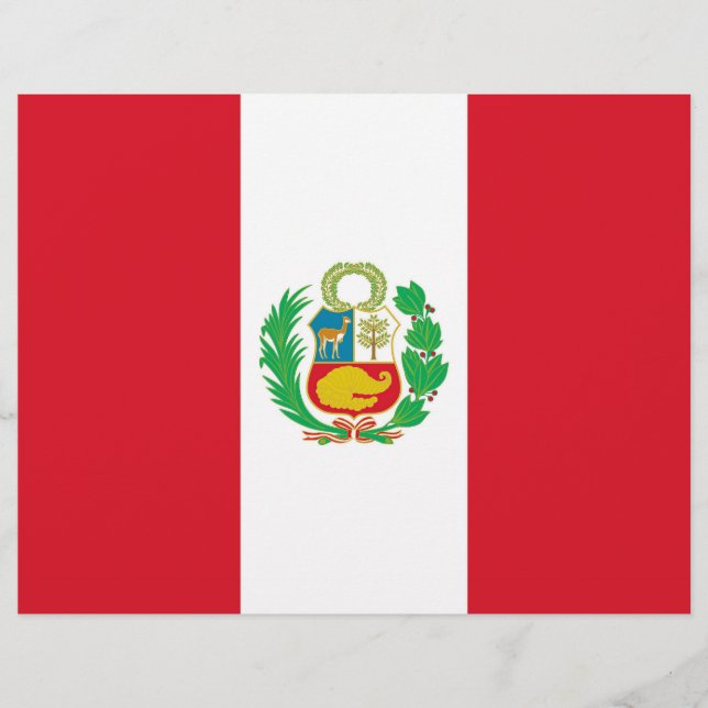 Letterhead com bandeira do Peru (Frente)