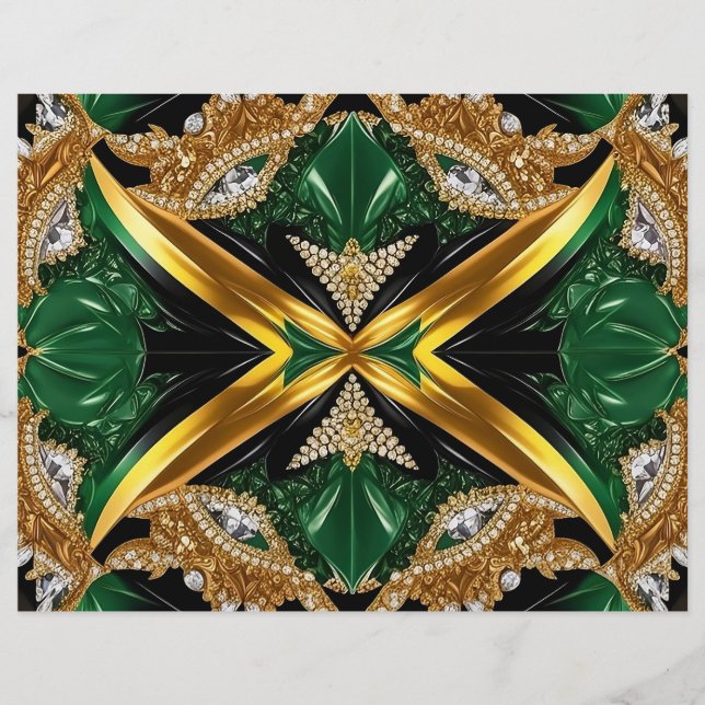 Letterhead com Design de cores jamaicanas (Frente)