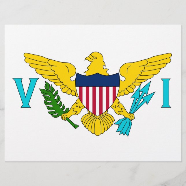 Letterhead com Flag das Ilhas Virgens, EUA (Frente)