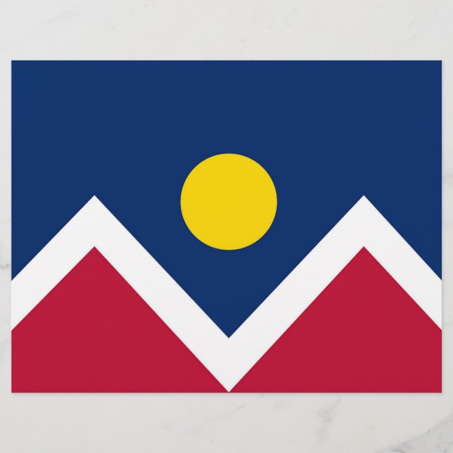 Letterhead com Flag de Denver, Colorado (Frente)