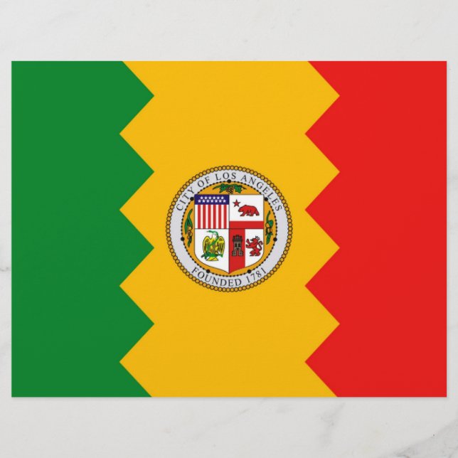 Letterhead com Flag de Los Angeles, Califórnia (Frente)