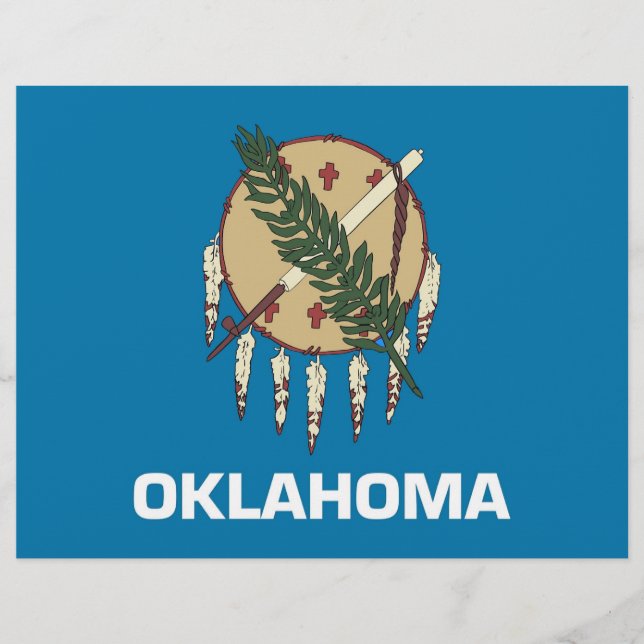 Letterhead com Flag de Oklahoma, EUA (Frente)