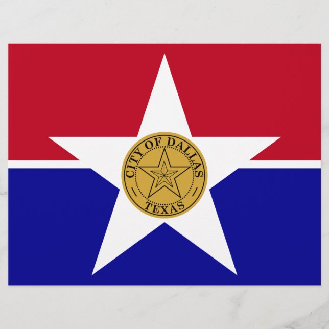 Letterhead com Flag of Dallas, EUA (Frente)
