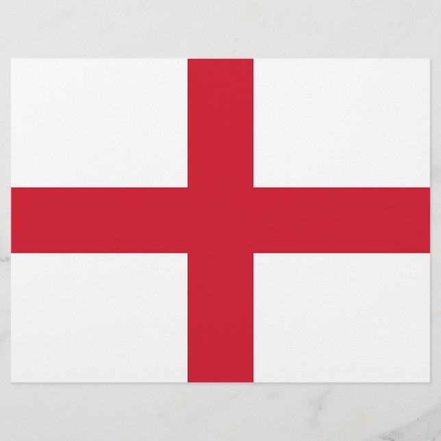 Letterhead com Flag of England (Frente)