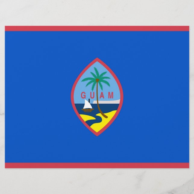 Letterhead com Flag of Guam, EUA (Frente)
