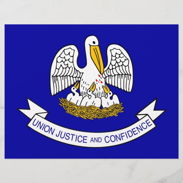 Letterhead com Flag of Louisiana, EUA (Frente)
