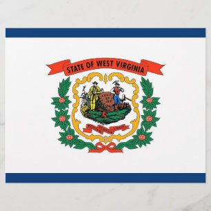 Letterhead com Flag of West Virginia, EUA