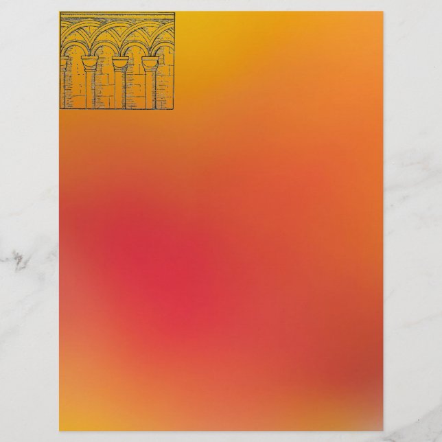 Letterhead da arquitetura medieval (Frente)
