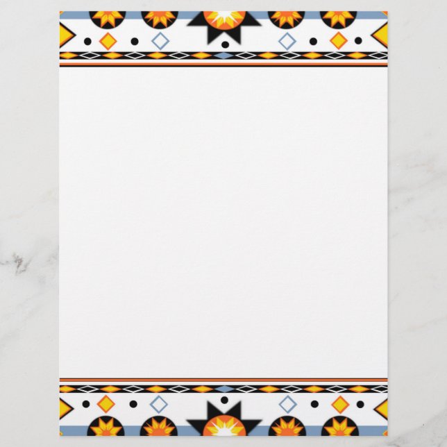Letterhead de padrão solar nativo americano (Frente)