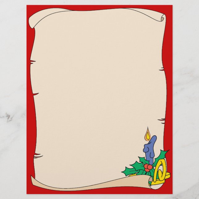 Letterhead de Rolagem de Natal (Frente)