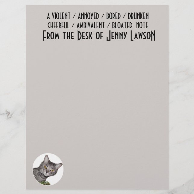 Letterhead personalizável (Círculo conforme necess (Frente)