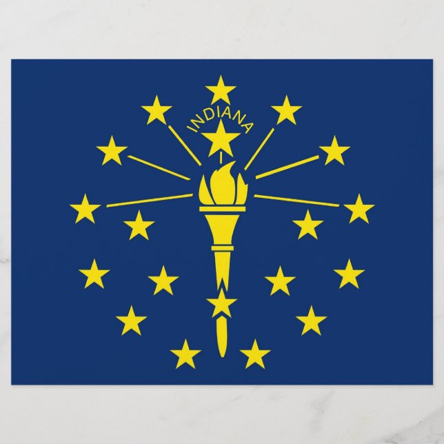Letterhead with Flag of Indiana, EUA (Frente)