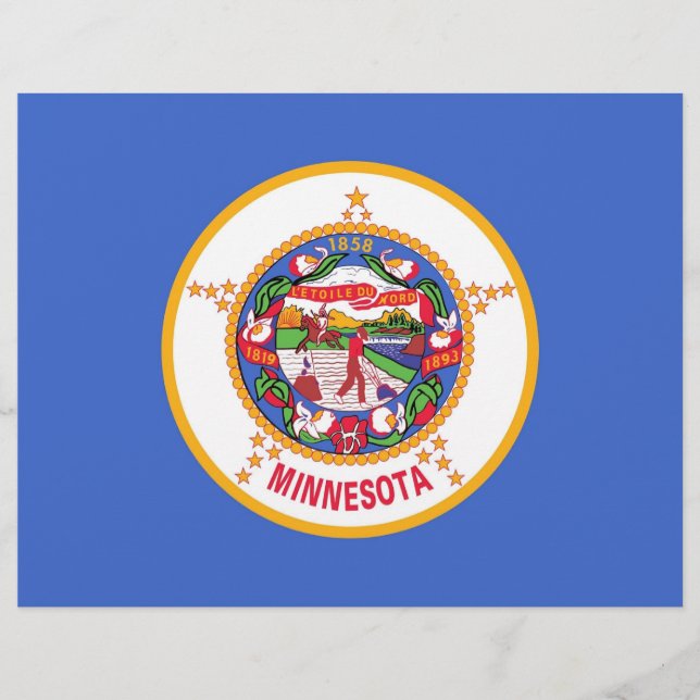 Letterhead with Flag of Minnesota, EUA (Frente)