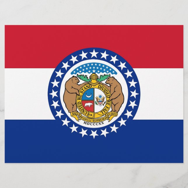 Letterhead with Flag of Missouri, EUA (Frente)