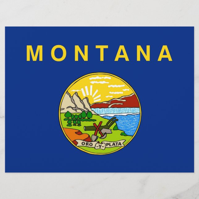 Letterhead with Flag of Montana, EUA (Frente)