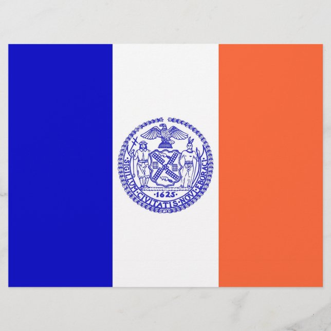 Letterhead with Flag of New York, EUA (Frente)