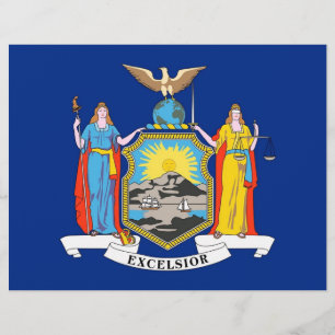 Letterhead with Flag of New York, EUA
