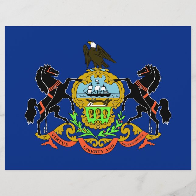 Letterhead with Flag of Pennsylvania, EUA (Frente)