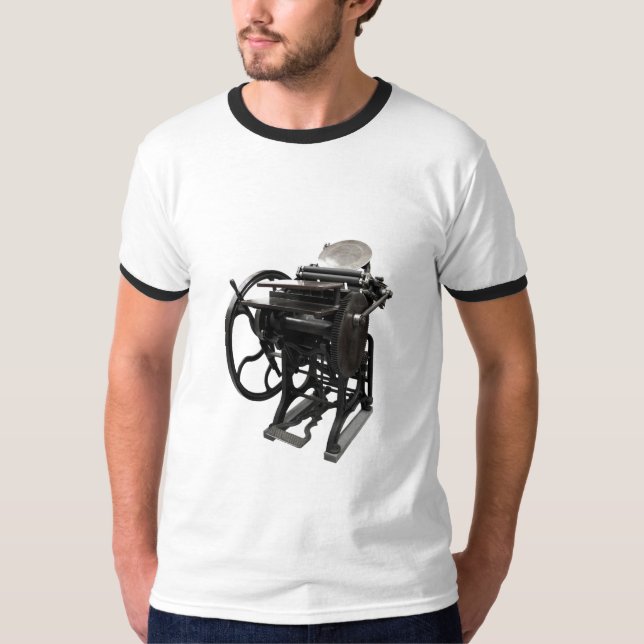letterpress 1888 ringer mens t-shirt (Frente)