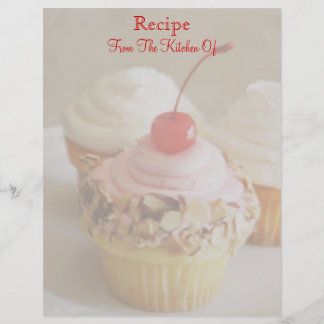 Letttítulo de receita de Cupcake de cereja