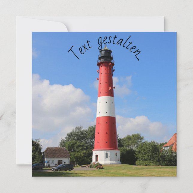 Leuchtturm auf Insel Pellworm im Sommer (Frente)