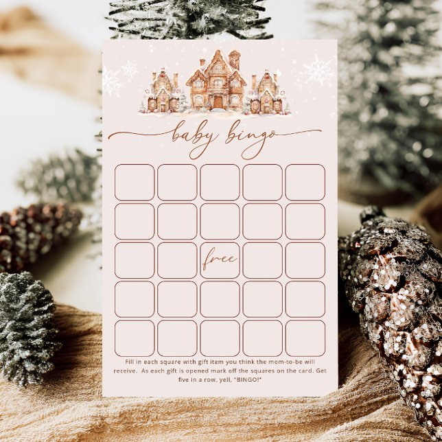 Leva um jogo de bingo de Chá de fraldas de inverno (Criador carregado)