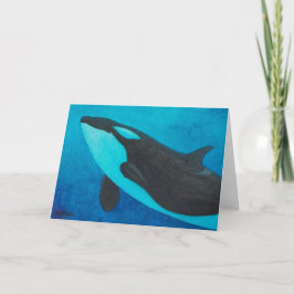 "Levanta-se" cartões vazios da baleia/orca de