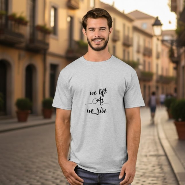 Levantamo-nos à medida que subimos | Camiseta Moti (Criador carregado)