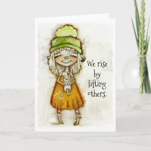 Levantamos - Cartão de encorajamento (dentro do va (Frente)