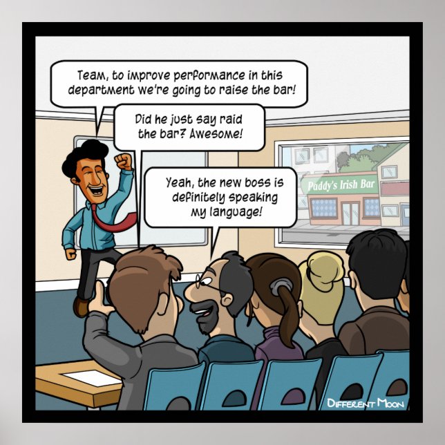 Levante o Poster engraçado do Bar (Frente)