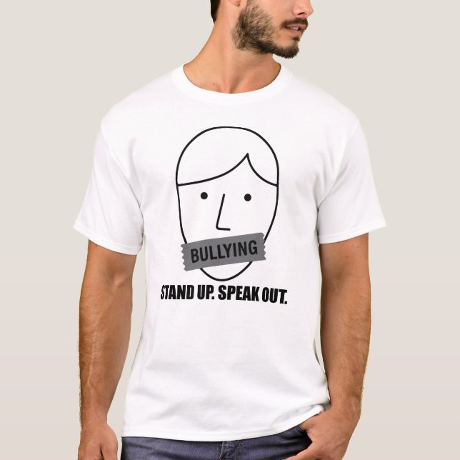 Levante-se e Fale - Camiseta de Conscientização Co (Frente)