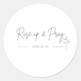 levante-se e reze para Luke 22:46 adesivos florais