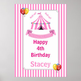 Levante-se! Levante-se! Circus Birthday Poster a r