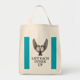 "Levante Um Ao Outro" Pássaros. Bolsa Tote