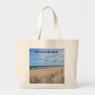 Leve-me à praia! Bolsa de canvas Jumbo