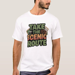 Leve o T-Shirt Entusiasta de Aventura de Rota Cêni
