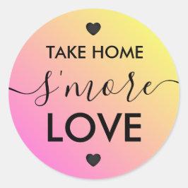 Leve para Casa Adesivos de Coração Rosa e Amarelo 