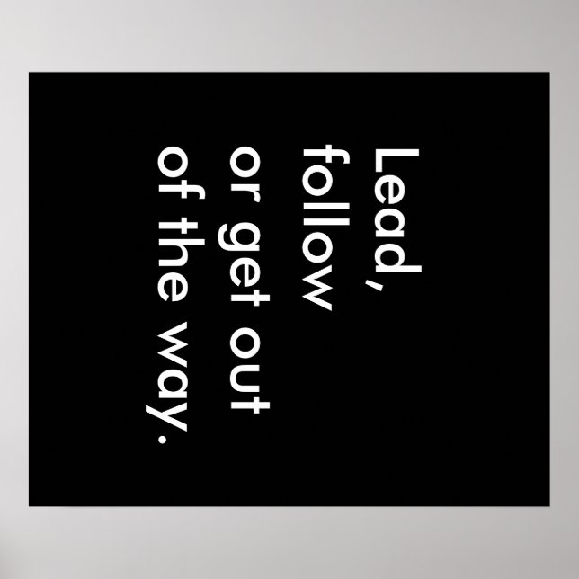 Leve, siga ou saia do caminho Poster (Frente)