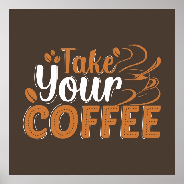 Leve-Te À Poster De Café (Frente)