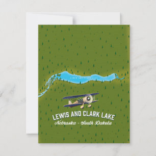 lewis e clark Lake map poster.