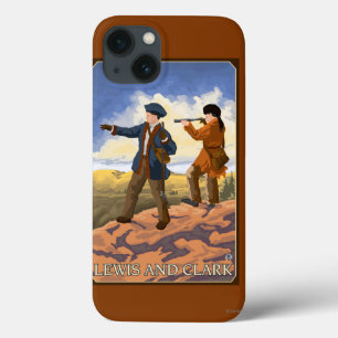 Lewis e Clark que exploram o oeste