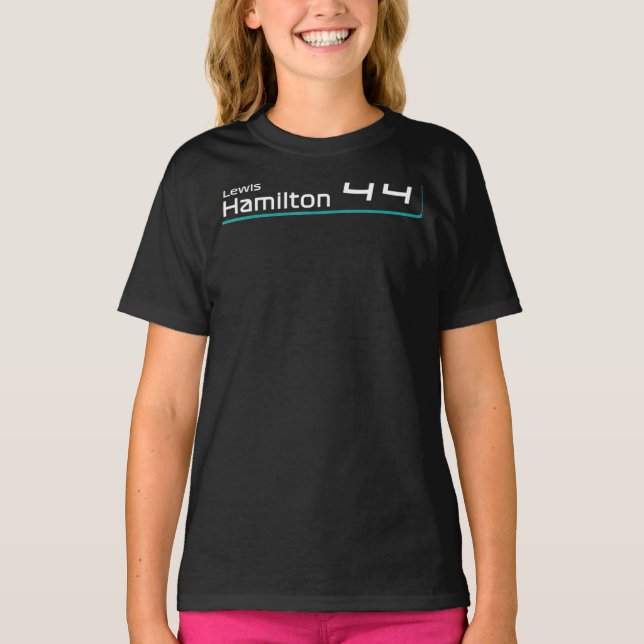 Lewis Hamilton 44 Logotipo Essencial T-Shirt (Frente)
