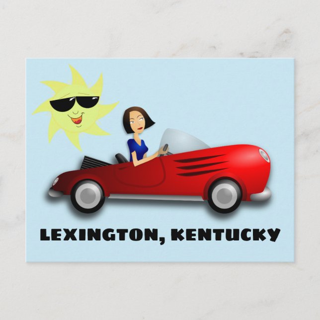 LEXINGTON, GAROTA KENTUCKY EM CARTÕES DE ARTE DE C (Frente)