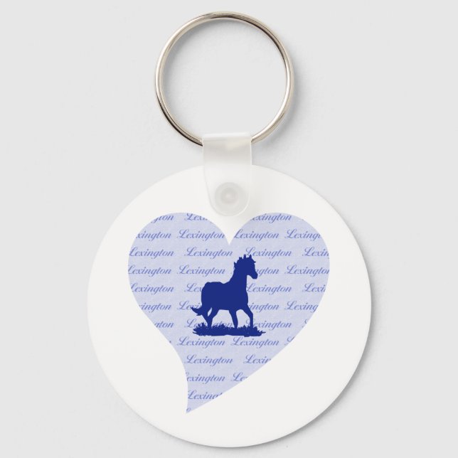 Lexington Ky Horse Heart Bluegrass State Chaveiro (Frente)