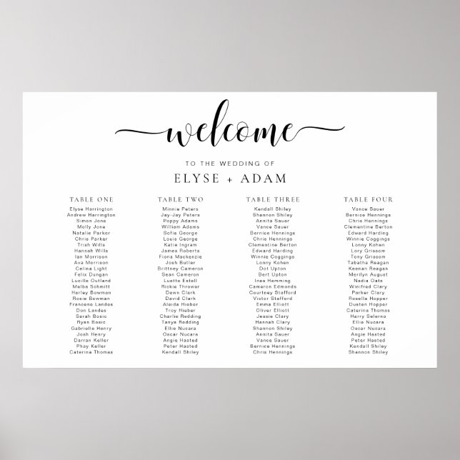 Leyton, mínimo 4 Mesa de Poster de Banquete (Frente)