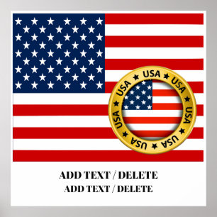LG. Poster da bandeira americana dos EUA